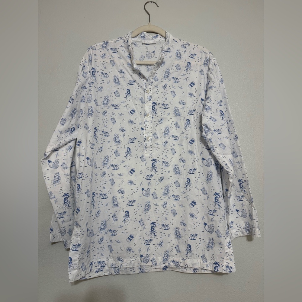 La Perla Men’s Sleep Top - Small - Nautical - Beach